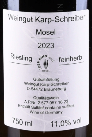 Preview: My Karp, Riesling feinherb (Karp.Schreiber)