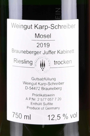Preview: Brauneberger Juffer Riesling Kabinett, trocken (Karp.Schreiber)