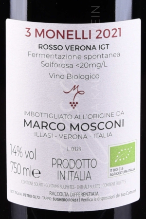 Preview: 3 Monelli, Rosso Verona igt - Mosconi (BIO)