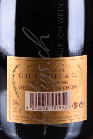 G.H. Martel Cuvée Victoire Millesimée 2007, Champagner
