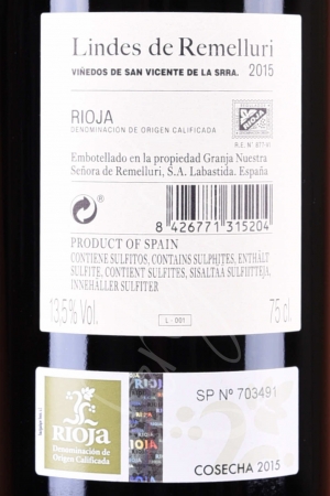 Lindes de Remelluri, Rioja DOCa (San Vicente)