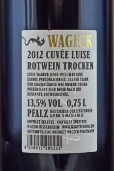Preview: Cuvée Luise QbA, 37.5cl trocken, Gutswein - Wageck