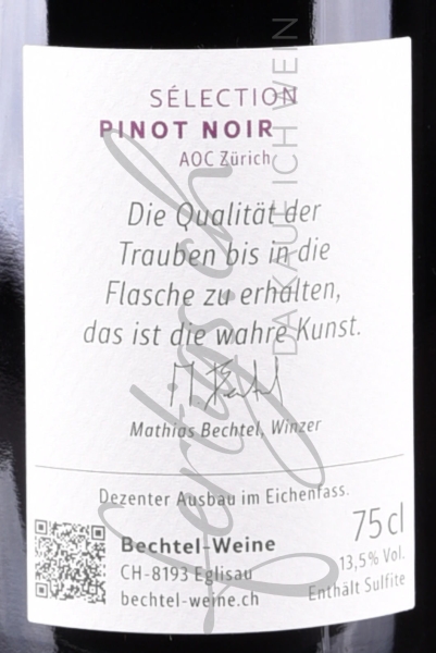 Sélection Pinot Noir AOC, Bechtel Weine