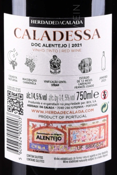 Caladessa Tinto Syrah, DOC Alentejo