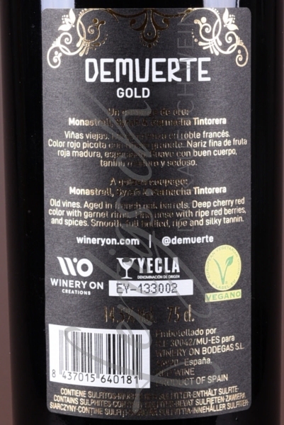 Demuerte Gold Magnum, Yecla DO