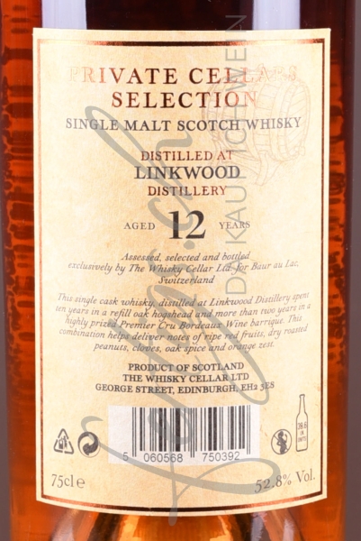 Linkwood SingleMalt Scotch Whisky, 12y 2008 (Whisky Cellar, Private Selection)