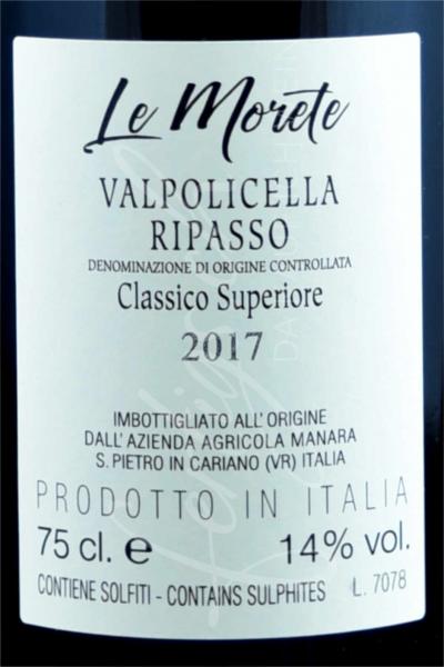 Valpolicella Ripasso Le Morete D.O.C. - Manara
