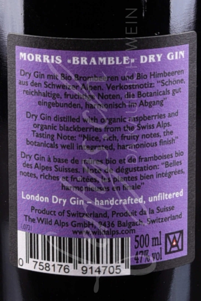 Morris Bramble Dry Gin, 500 ml