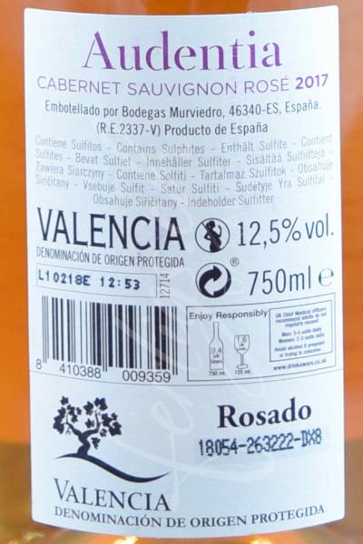 Audentia Rosé, Valencia DOP