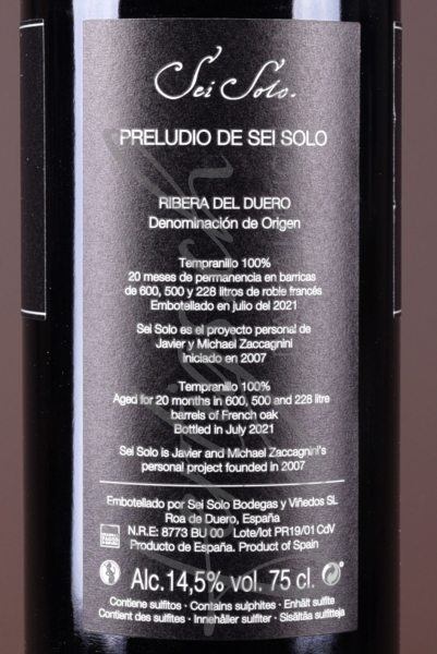 Preludio de Sei Solo, Magnum, Ribera del Duero DO