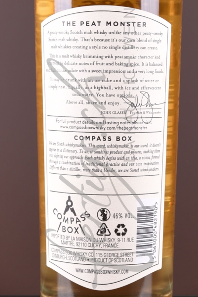 Compass Peat Monster blended malt, Whisky