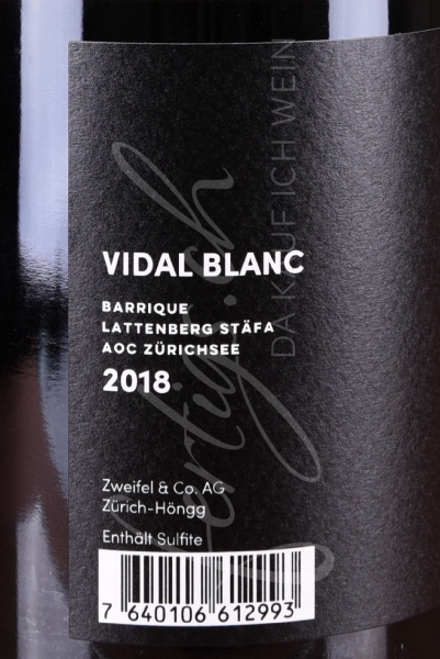 Vidal Blanc Fumé Centenaire, AOC Zürich