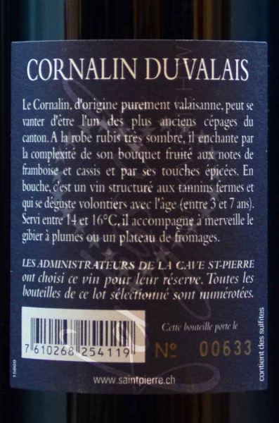 Cornalin AOC, St. Pierre